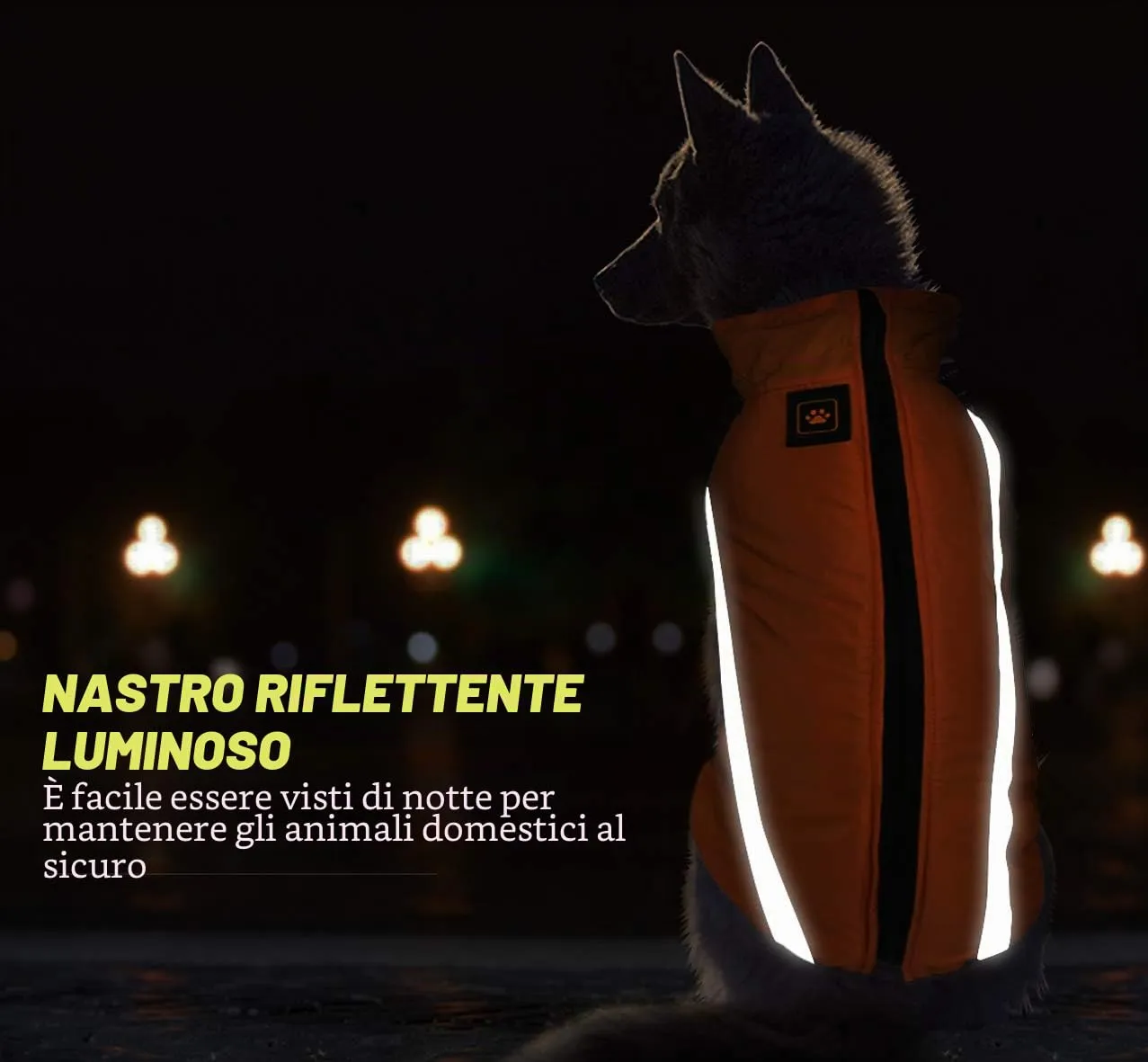 Idepet Cappotto impermeabile Giacca invernale calda antivento Abbigliamento Completo per cani di taglia piccola/media con foro per imbracatura XL-6XL - immagine 7