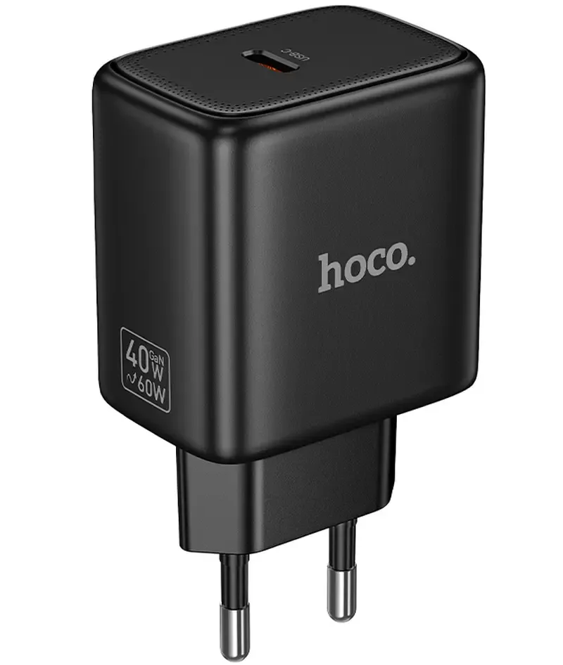 Caricatore da rete HOCO N83, 40W, 3A, 1 x USB-C, Nero - immagine 1