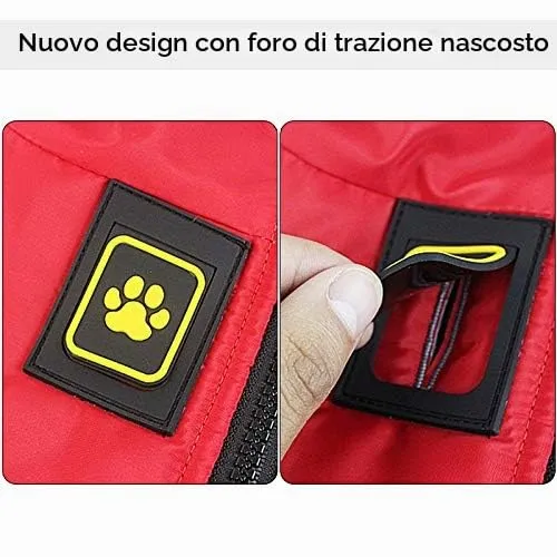Idepet Cappotto per cani impermeabile Giacca invernale calda, Giacca per cani antivento Abbigliamento per cani Completo per cani di taglia piccola di taglia media con foro per imbracatura XL-6XL - immagine 7