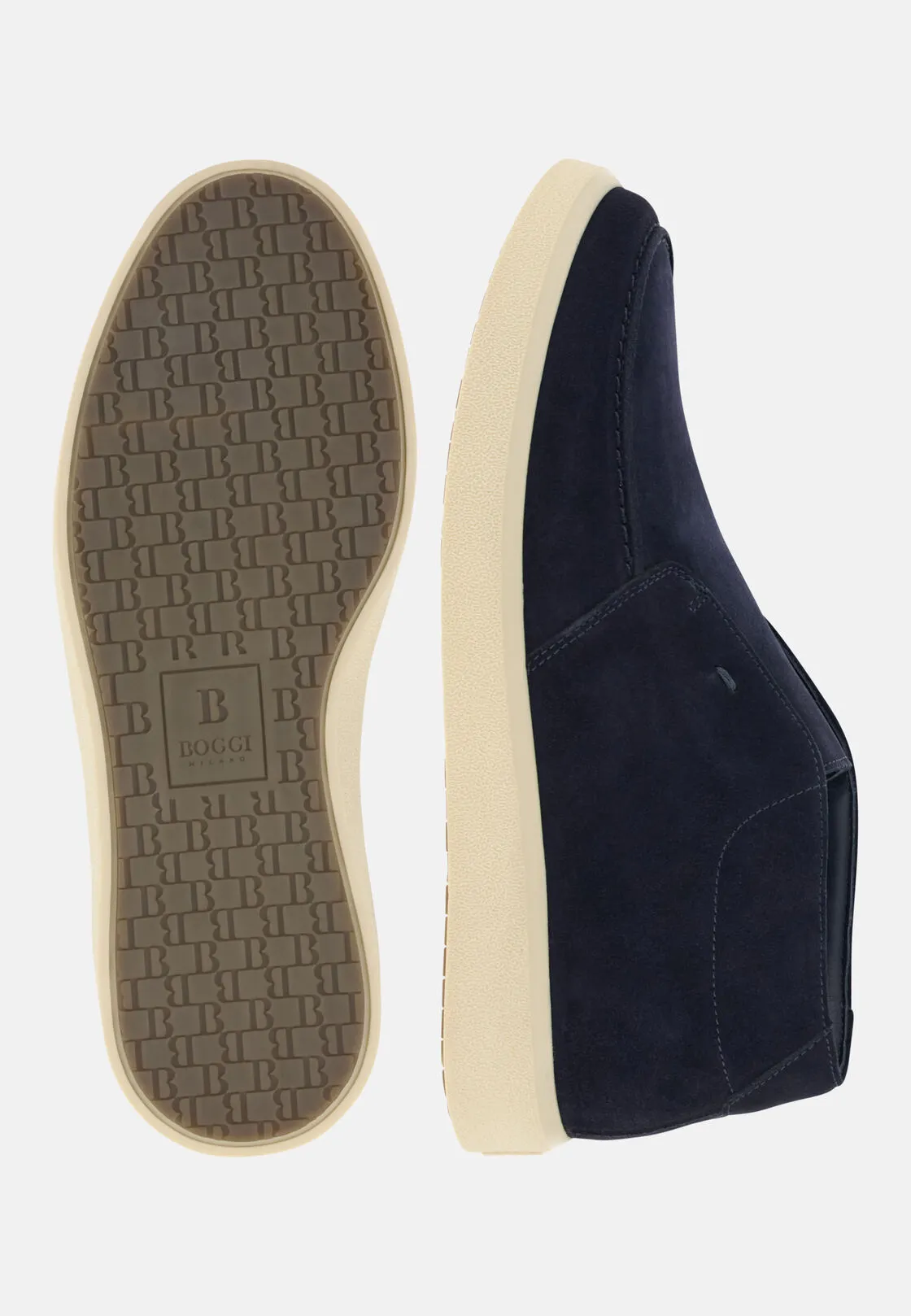 Boggi, Stivaletti Cirrus In Pelle Scamosciata, Uomo, Navy, Taglia: 41-7 - immagine 4