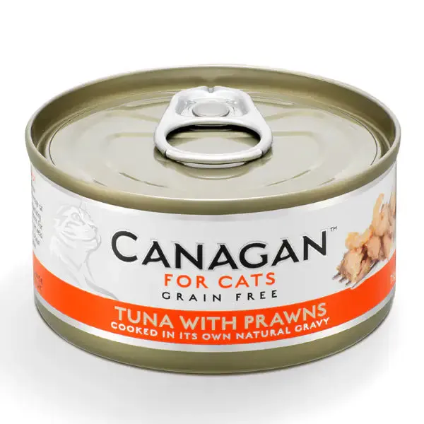 Canagan for Cats All Life Grain Free Filetti in acqua di cottura 75 gr Tonno con gamberetti - confezione da 12 pezzi - Cibo umido per gatti - immagine 1