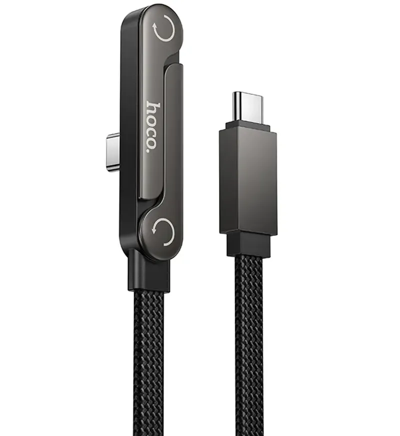 Cavo Dati e Ricarica USB-C - USB-C HOCO U150 Exquisite, 60W, 1,2m, Nero - immagine 1