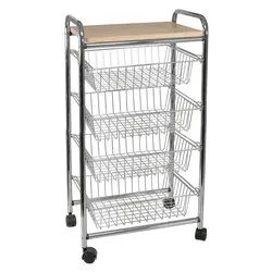 ELEGANCE 4 Carrello porta vivande Cromo - immagine 1