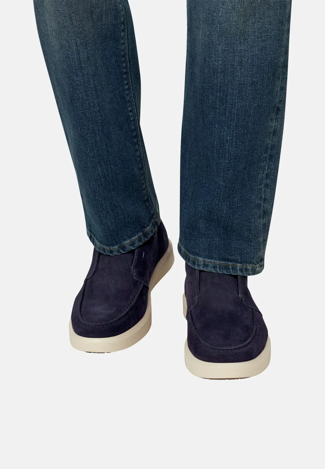 Boggi, Stivaletti Cirrus In Pelle Scamosciata, Uomo, Navy, Taglia: 46-12 - immagine 2