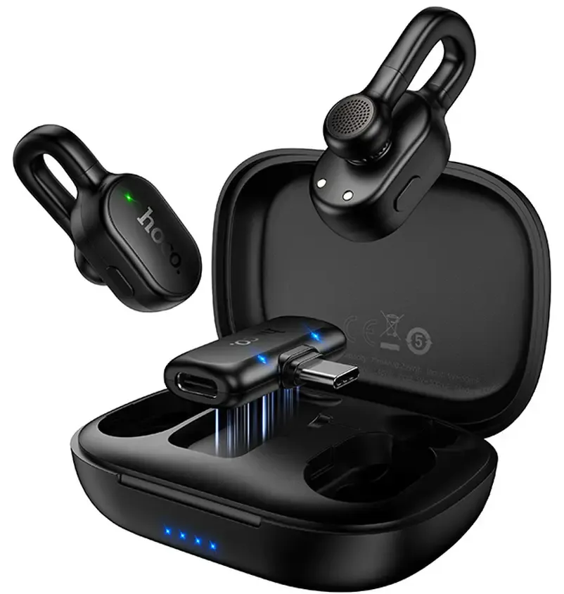 Lavalier HOCO L27, USB-C, Set 2 pezzi, Nero - immagine 1