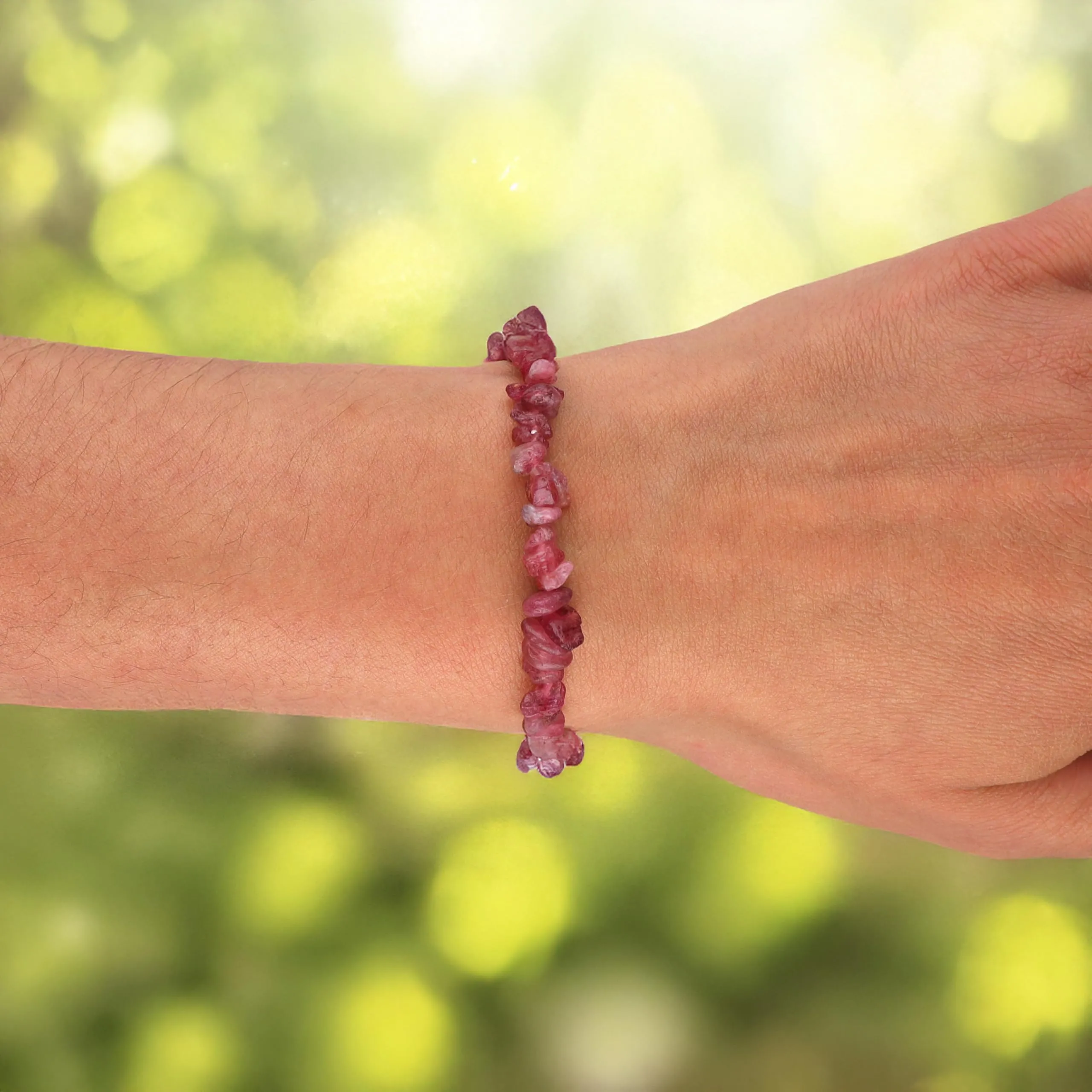 Bracciale popolare a schegge Bracciale elastico artigianale a schegge - immagine 2