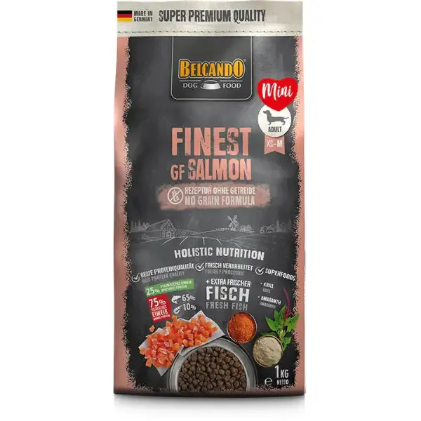 Belcando Super Premium Grain Free Dog Adult Small/Mini Salmone 1 kg - Croccantini per cani - immagine 1