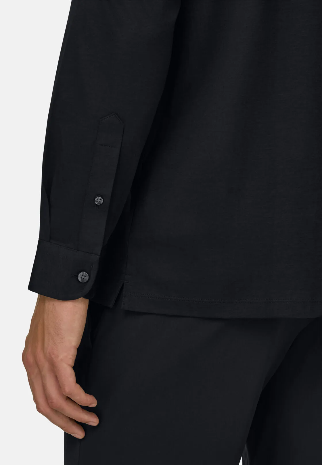 Boggi, Polo In Jersey Di Cotone Pima Regular Fit Manica Lunga, Uomo, Nero, Taglia: XL - immagine 3