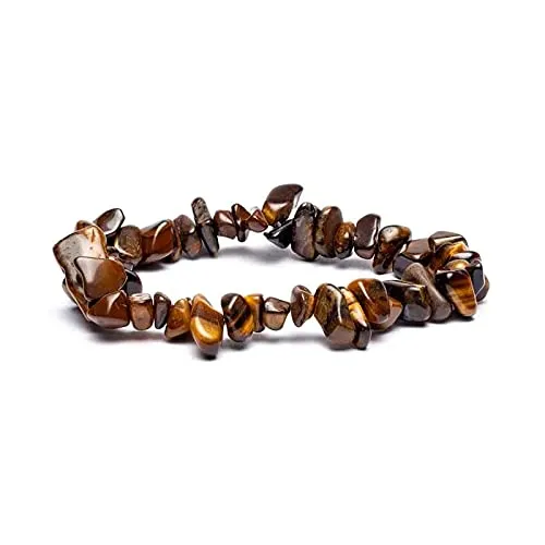 Generico Bracciale chips braccialetto pietra vera naturale (OCCHIO DI TIGRE) - immagine 1