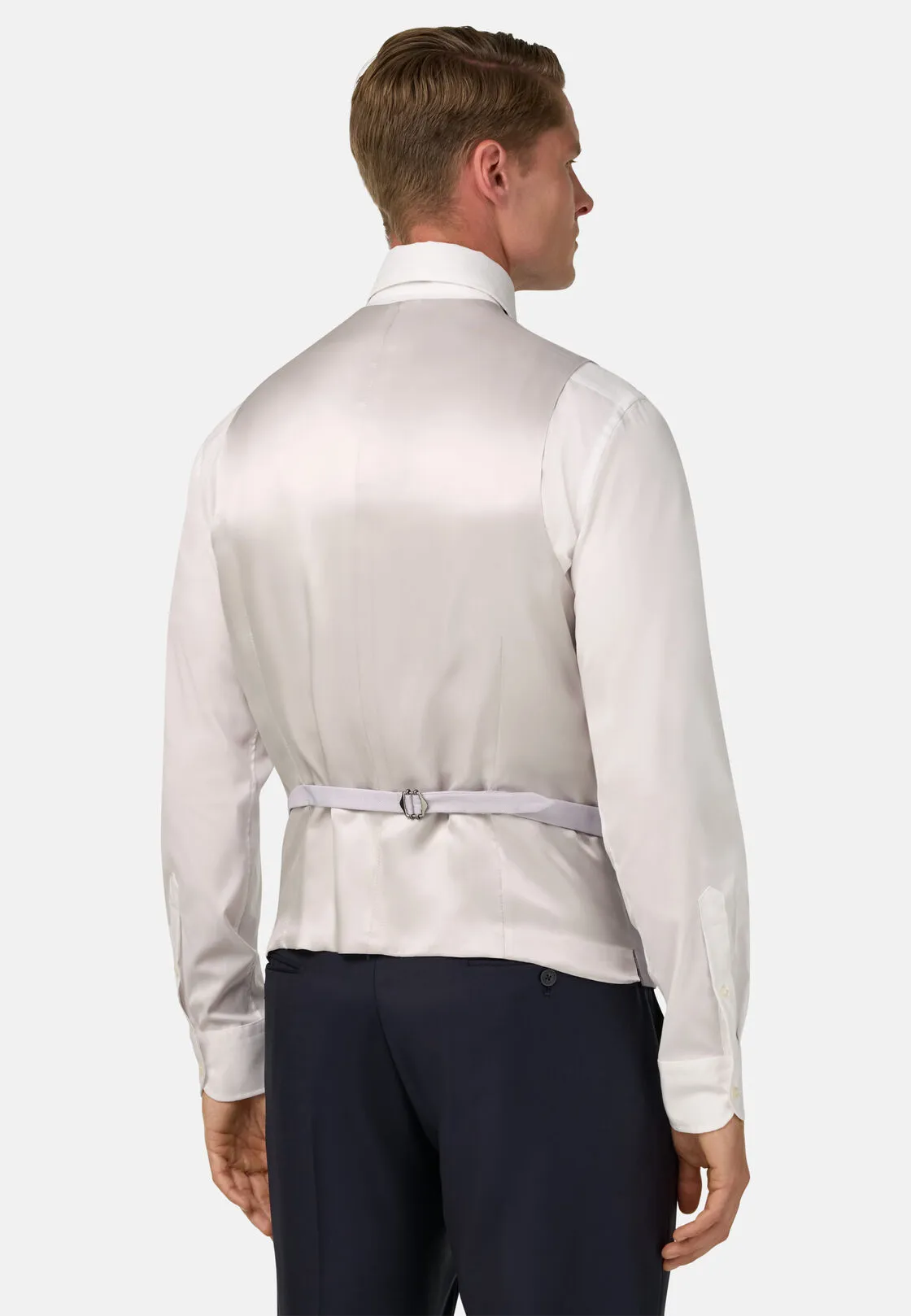 Boggi, Gilet Grigio Perla In Misto Lana, Uomo, Light grey, Taglia: L - immagine 3