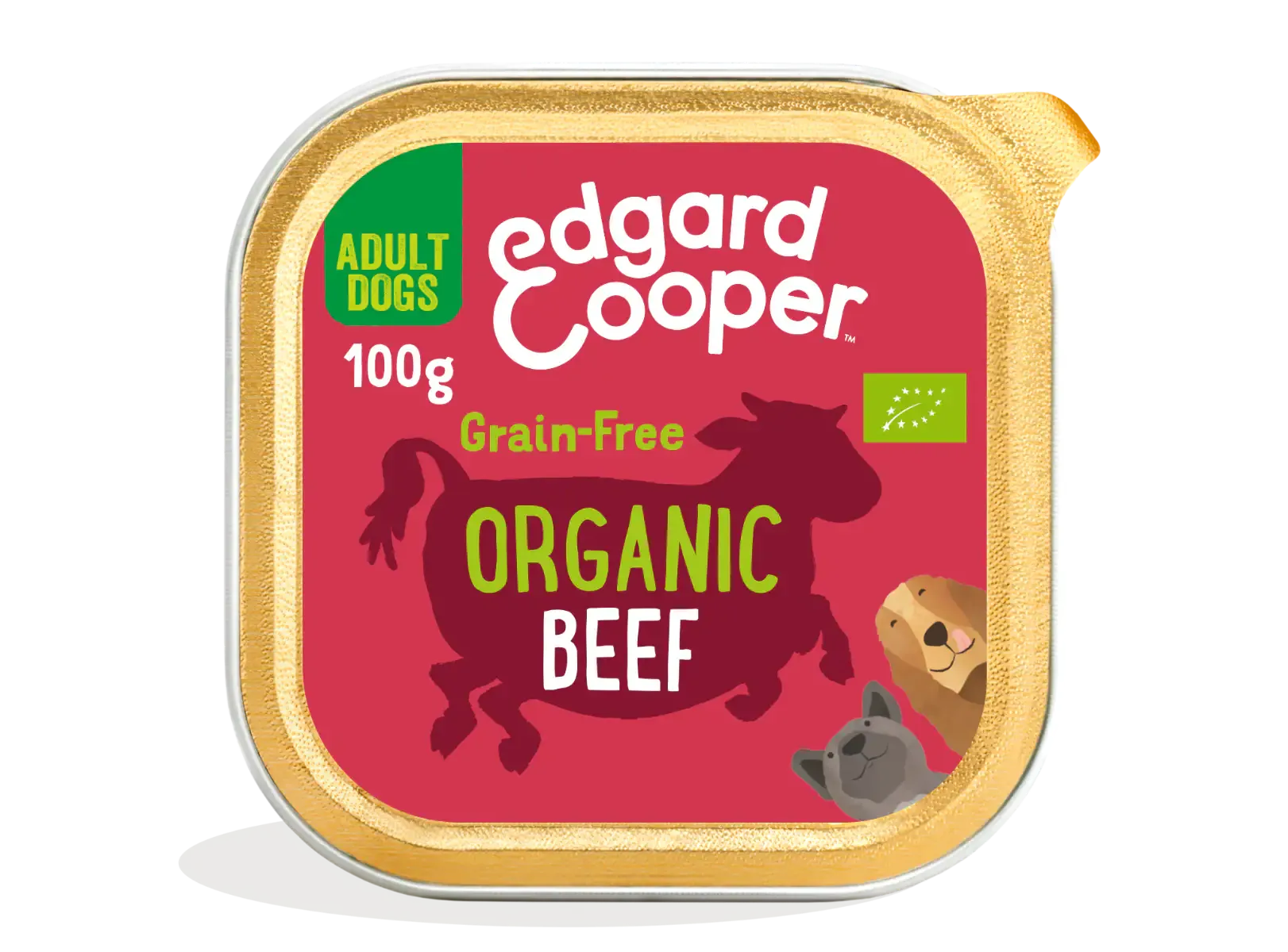 Edgard & Cooper Adult Grain Free Bio 100gr Bio Manzo - confezione da 17 pezzi - Cibo umido per cani - immagine 1
