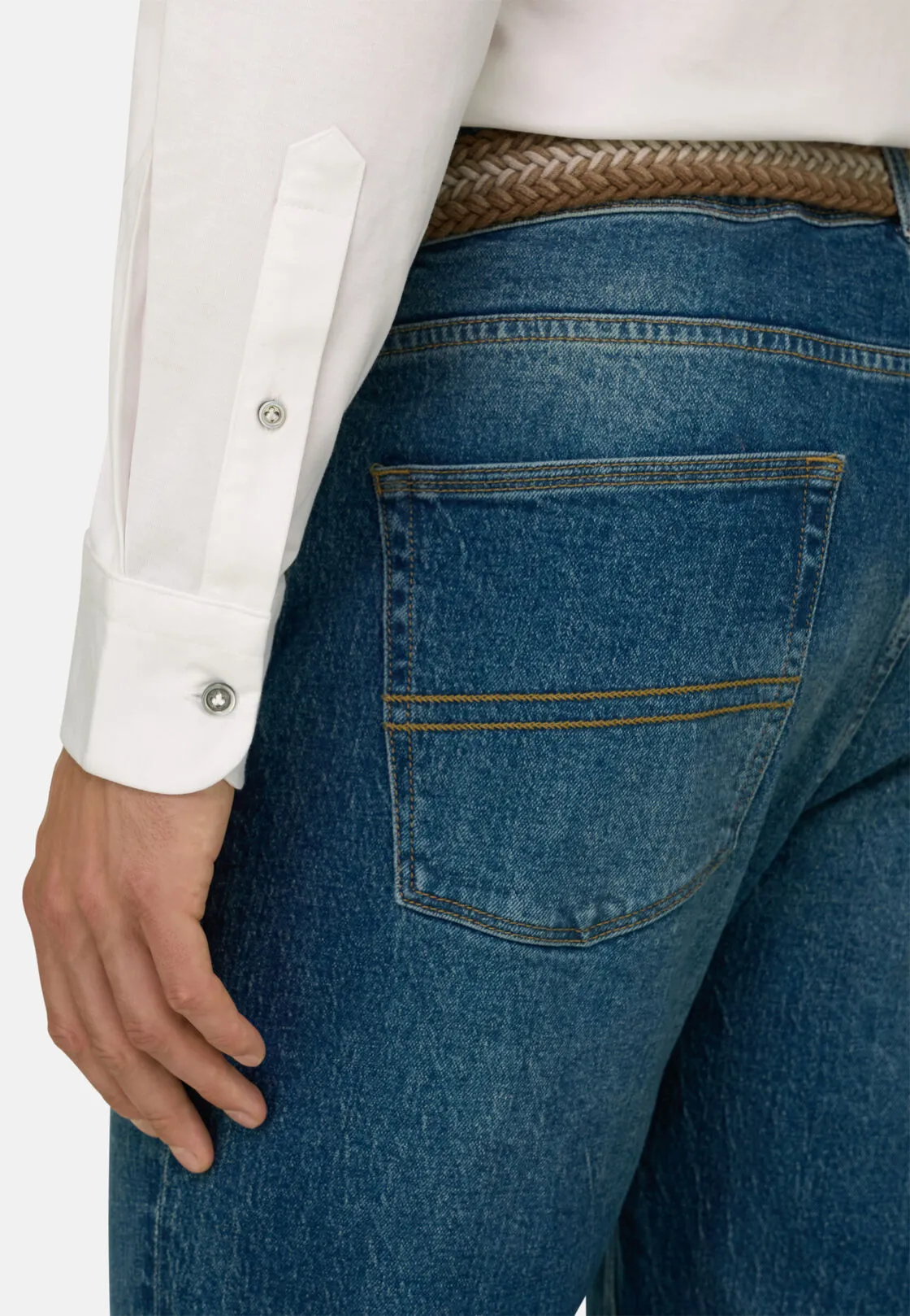 Boggi, Polo Camicia In Cotone E Seta Regular Fit, Uomo, Bianco, Taglia: XXXL - immagine 4