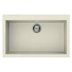 Lavello 1 vasca (79x50cm) QUADRA 130 Bianco antico Opaco LGQ13062 - immagine 1