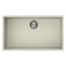 Lavello 1 vasca (76x44cm) QUADRA 130 SOTTOTOP Bianco antico Opaco LGQ13062BSO - immagine 1
