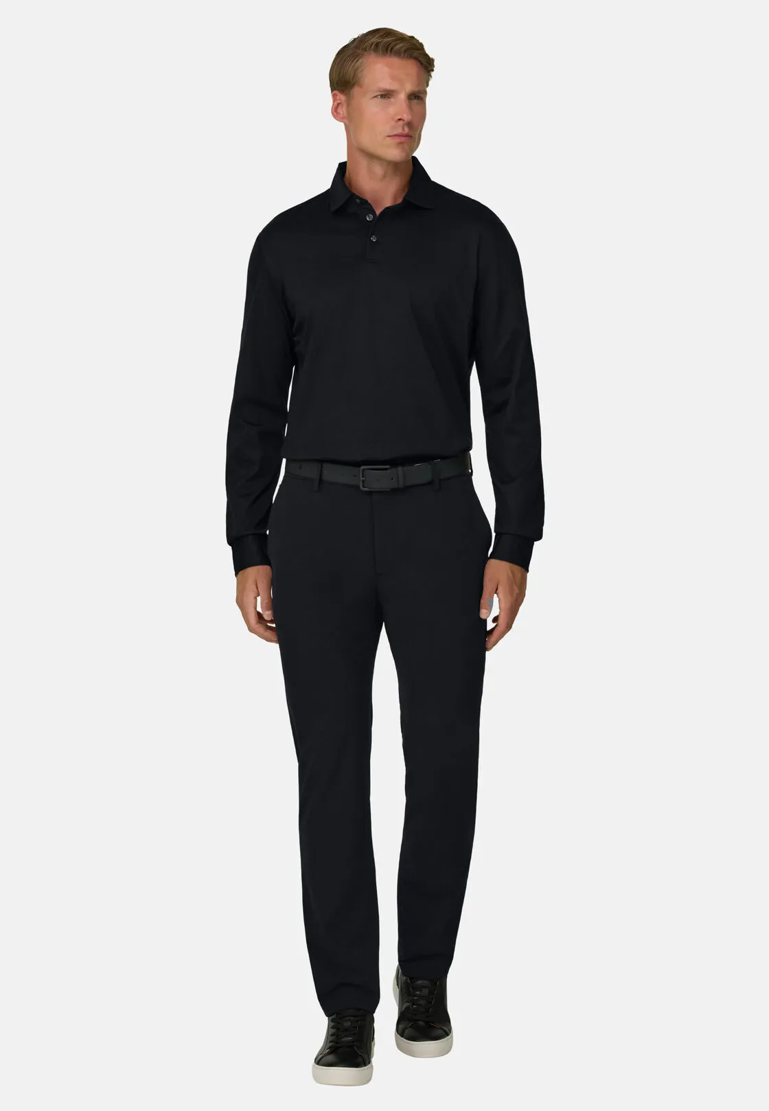 Boggi, Pantaloni In Nylon Elasticizzato Performance Btech, Uomo, Nero, Taglia: 44 - immagine 2