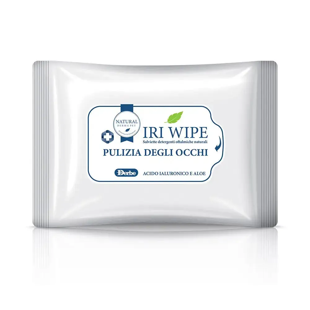Salviette Iriwipe Natural Derma Pet acido ialuronico e aloe 15 salviette - immagine 1