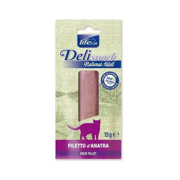 Life cat Filetti Bolliti Snack Gatto 15 gr Anatra - immagine 1