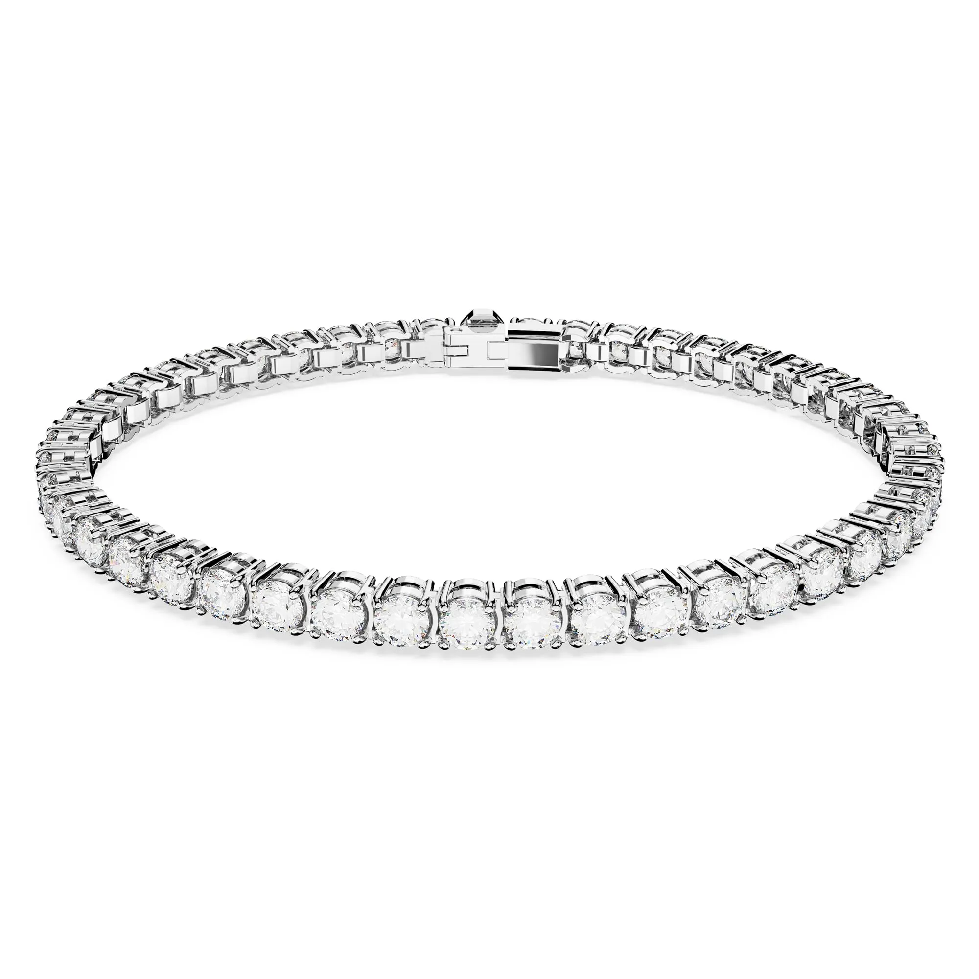 Swarovski Braccialetto Matrix Tennis, Taglio Round, Bianco, Placcato rodio - immagine 1