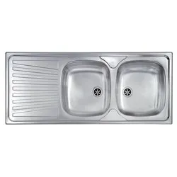 Lavello 2 vasche (116x50cm) MONDIAL Inox Satinato 011547DCSSX - immagine 1