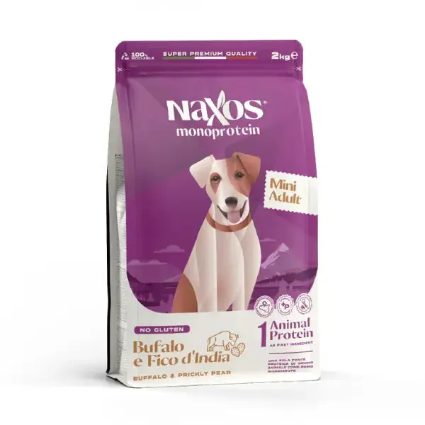 Naxos Monoprotein Dog Adult Mini Bufalo e Fico d'india 2 kg - Crocchette monoproteiche cane - immagine 1