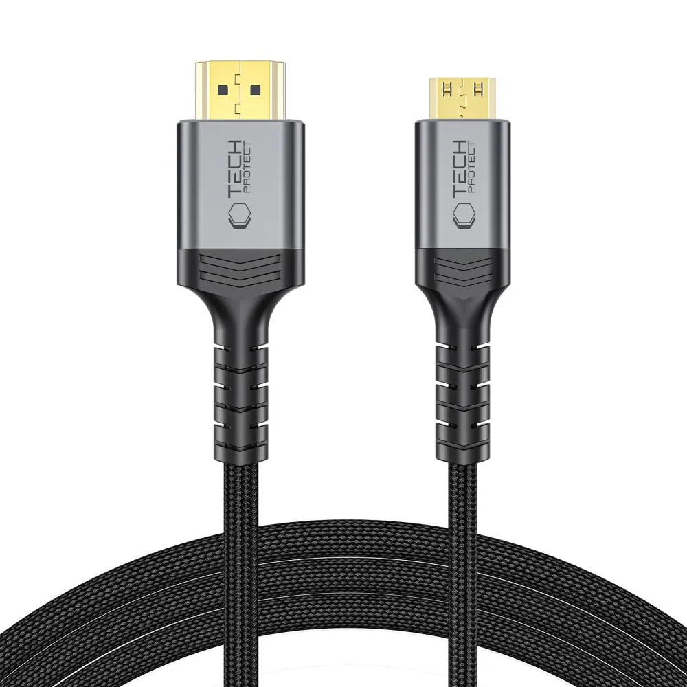 Cavo Video Tech-Protect Ultraboost 2, miniHDMI - HDMI, 8K, 2m, Nero - immagine 1