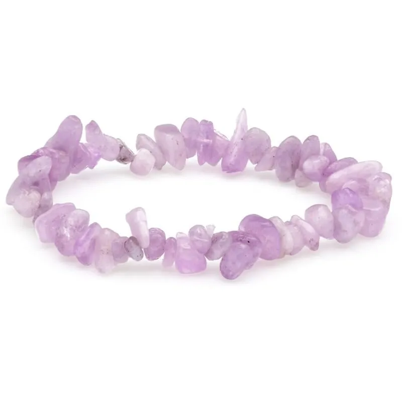Generico Bracciale chips braccialetto pietra vera naturale (KUNZITE) - immagine 1