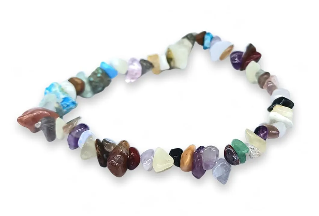 Generico Bracciale chips braccialetto pietra vera naturale (MIX PIETRE) - immagine 1