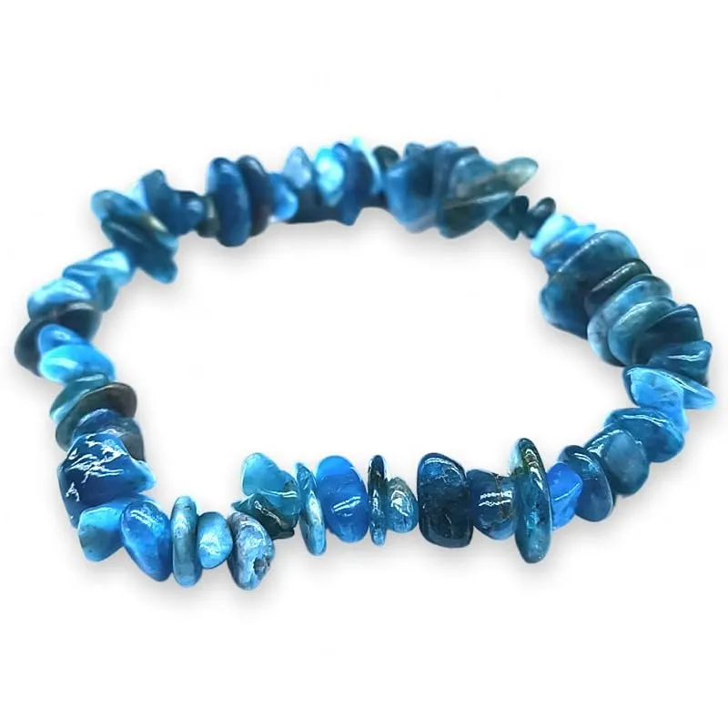 Generico Bracciale chips braccialetto pietra vera naturale (APATITE) - immagine 1