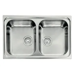 Lavello 2 vasche (79x50cm) COMETA Inox Satinato 011442XCSSX - immagine 1