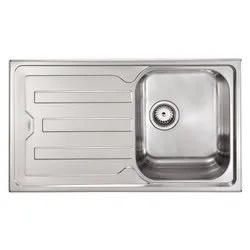 Lavello 1 vasca (86x50cm) CRISTAL Inox Satinato 010013DCSSP - immagine 1