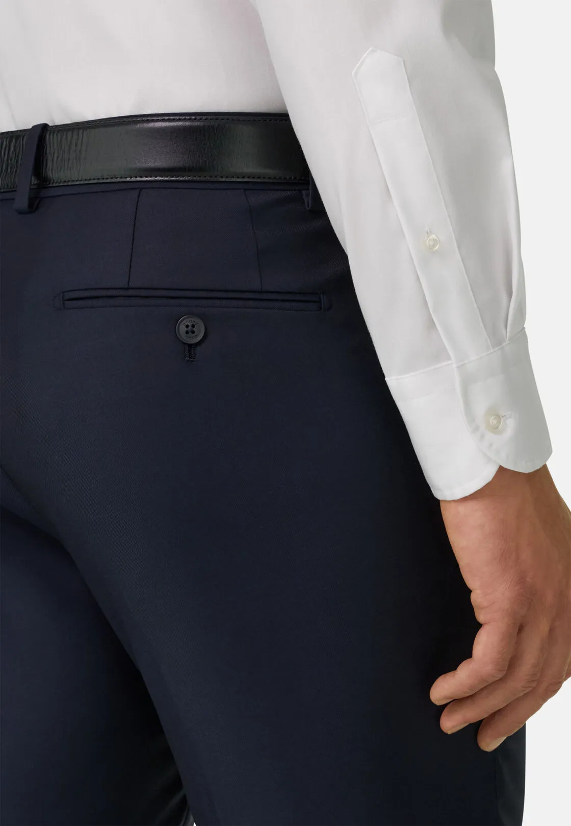 Boggi, Camicia In Pin Point Di Cotone Regular Fit, Donna, Bianco, Taglia: 45 - immagine 4
