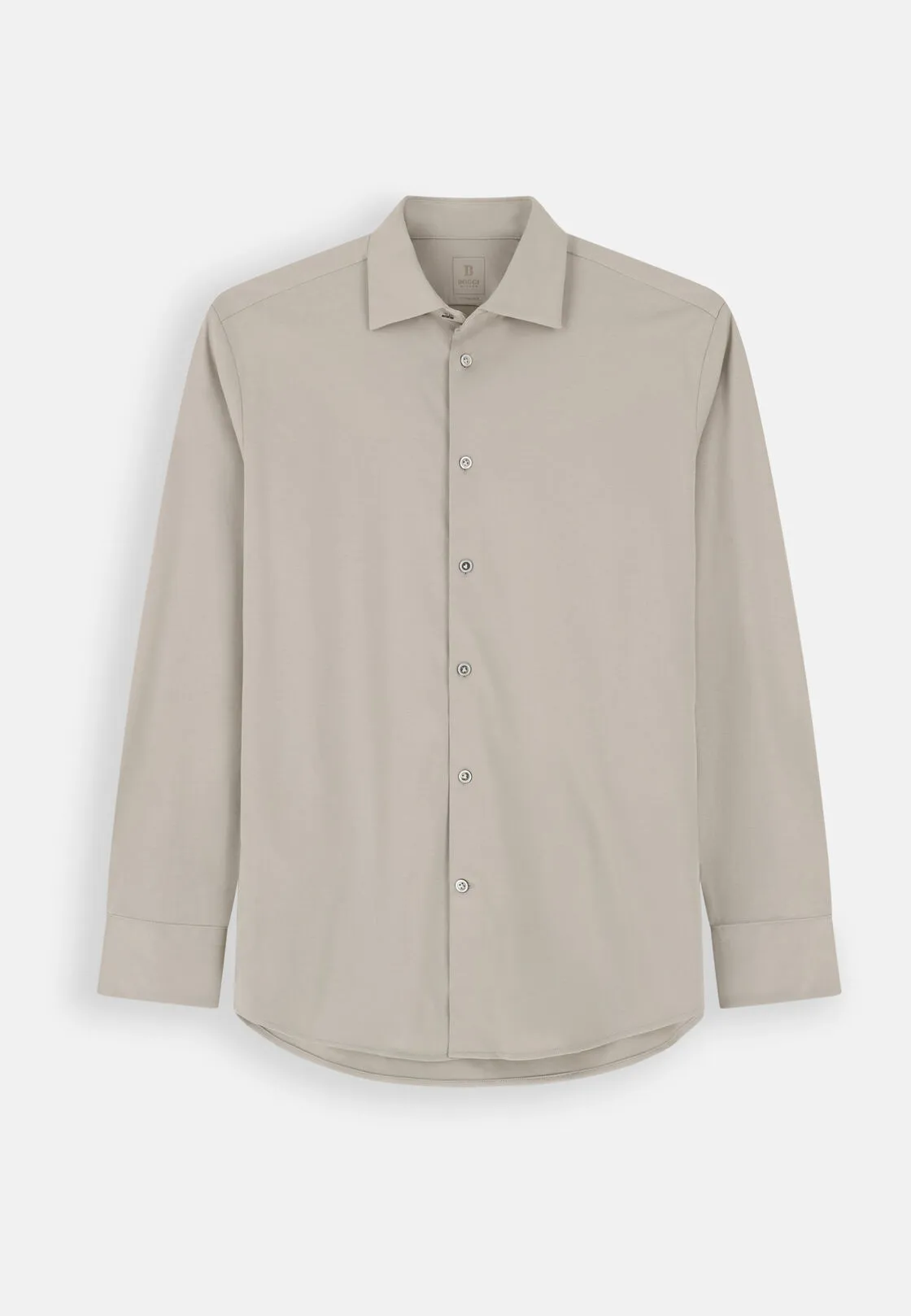 Boggi, Polo Camicia In Cotone E Seta Regular Fit, Uomo, Beige, Taglia: XL - immagine 6