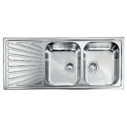 Lavello 2 vasche (116x50cm) COMETA Inox Satinato 011447DCSSX - immagine 1