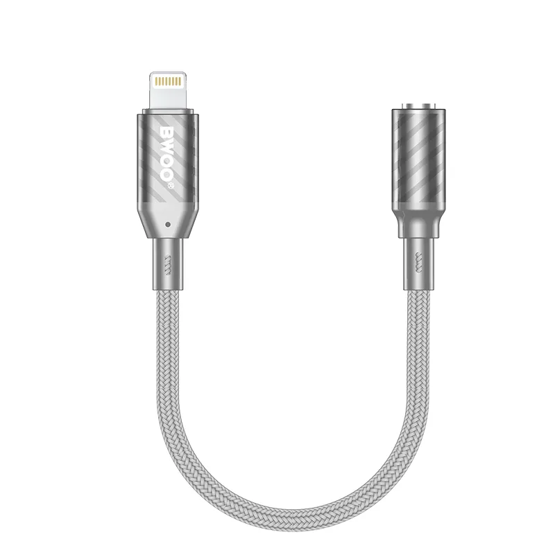 Adattatore Audio Lightning - 3.5mm BWOO BZ66, Grigio - immagine 1