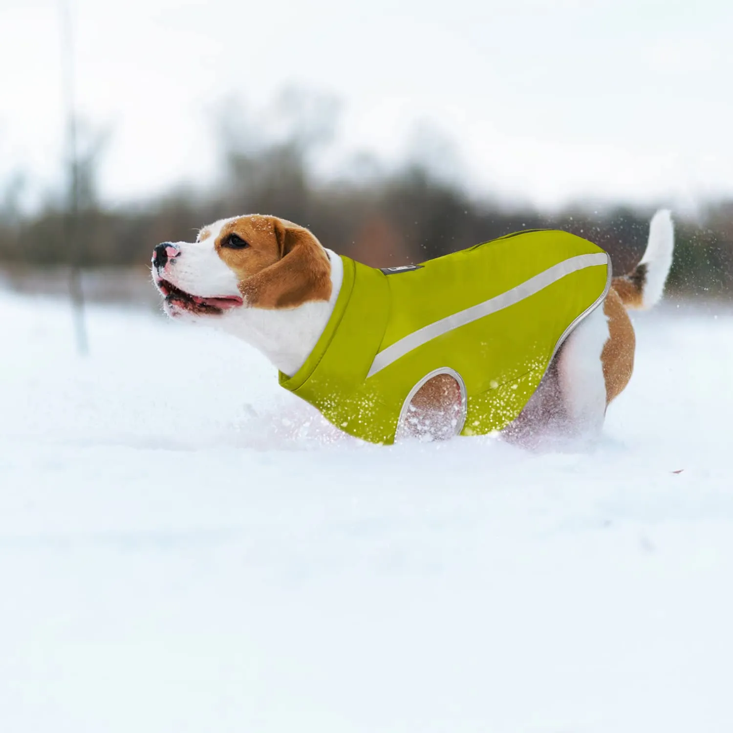 Idepet Cappotto per cani impermeabile Giacca invernale calda, Giacca per cani antivento Abbigliamento per cani Completo per cani di taglia piccola di taglia media con foro per imbracatura XL-6XL - immagine 4