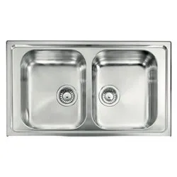 Lavello 2 vasche (86x50cm) COMETA Inox Satinato 011444XCSSX - immagine 1