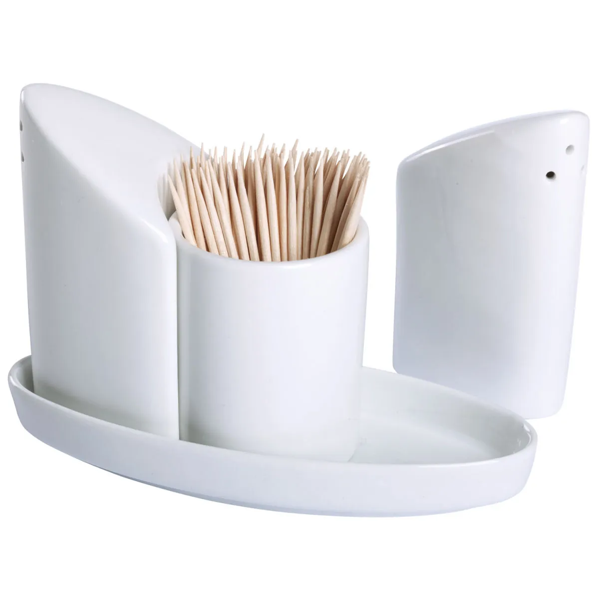 PULSIVA Set saliera e pepiera Sare; 12.8x9x5.5 cm (LxHxP); bianco - immagine 1