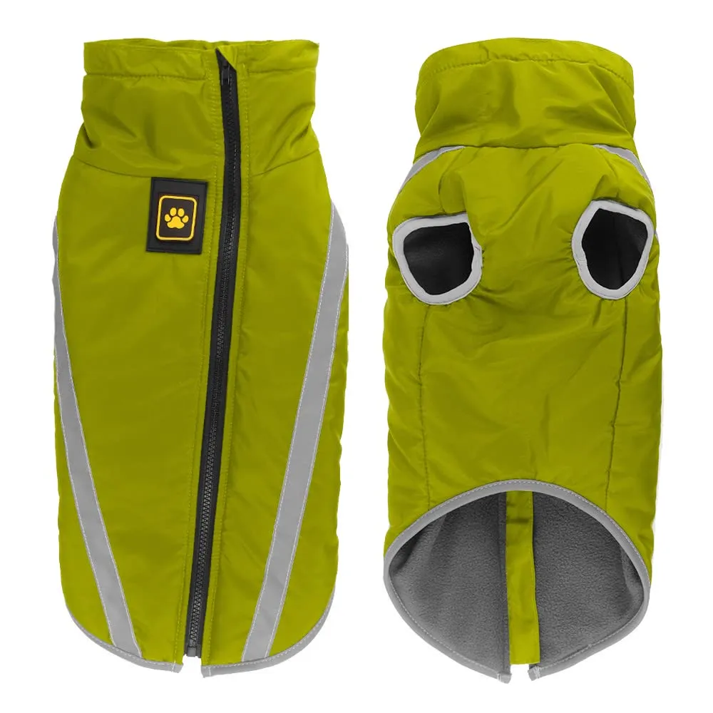 Idepet Cappotto impermeabile Giacca invernale calda antivento Abbigliamento Completo per cani di taglia piccola/media con foro per imbracatura XL-6XL - immagine 1