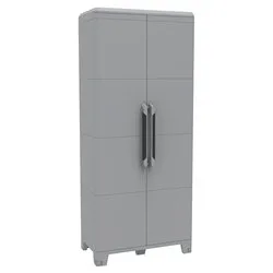 TRANSFORMING Modular4 Armadio plastica 2 Ante battenti Grigio (80cm) Mobile KIT - immagine 1