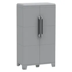 TRANSFORMING Modular3 Armadio plastica 2 Ante battenti Grigio (80cm) Mobile KIT - immagine 1