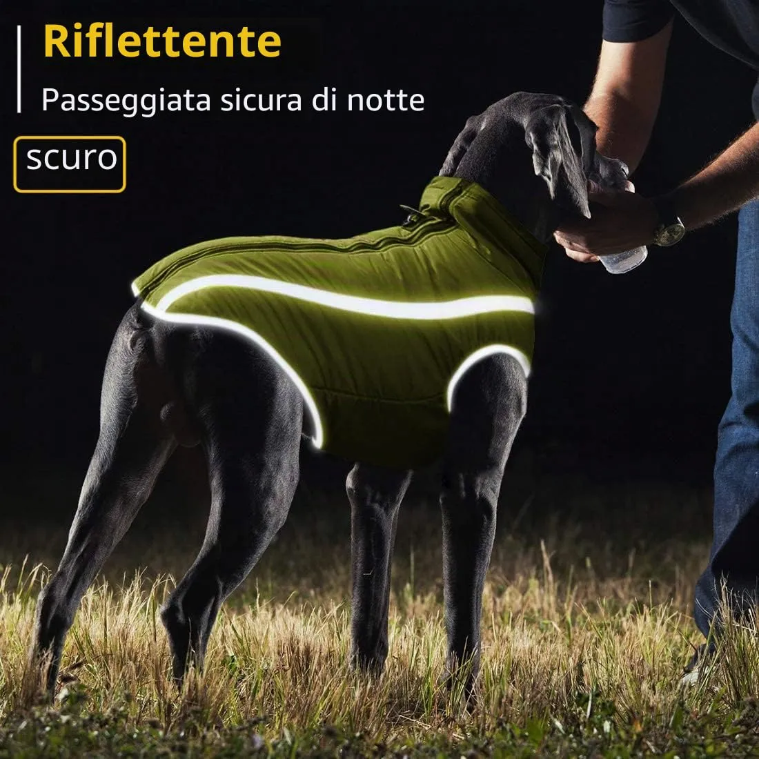 Idepet Giacca Invernale per Cani Impermeabile e Antivento, Calda e Confortevole, Completo per Cani di Taglia Piccola e Media con Foro per Imbracatura XL-6XL - immagine 7