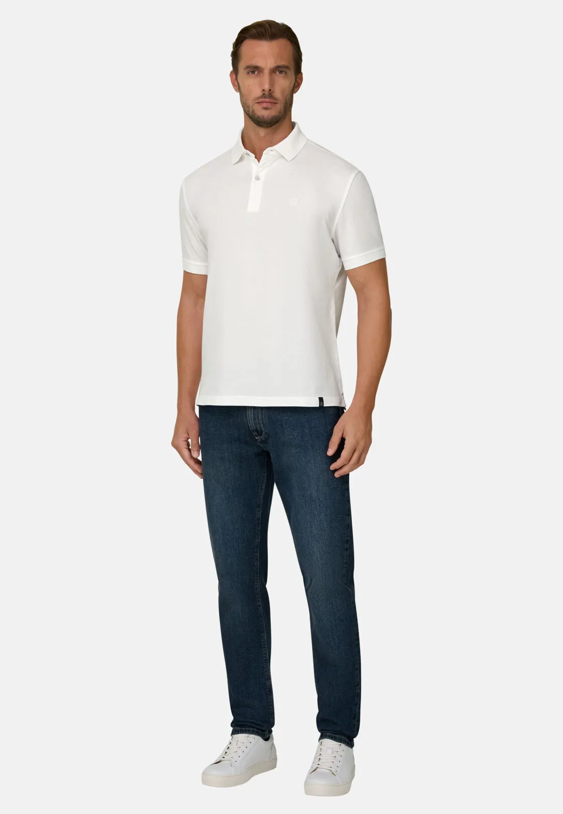 Boggi, Polo In Pique Di Cotone Regular Fit, Donna, Bianco, Taglia: XXL - immagine 2
