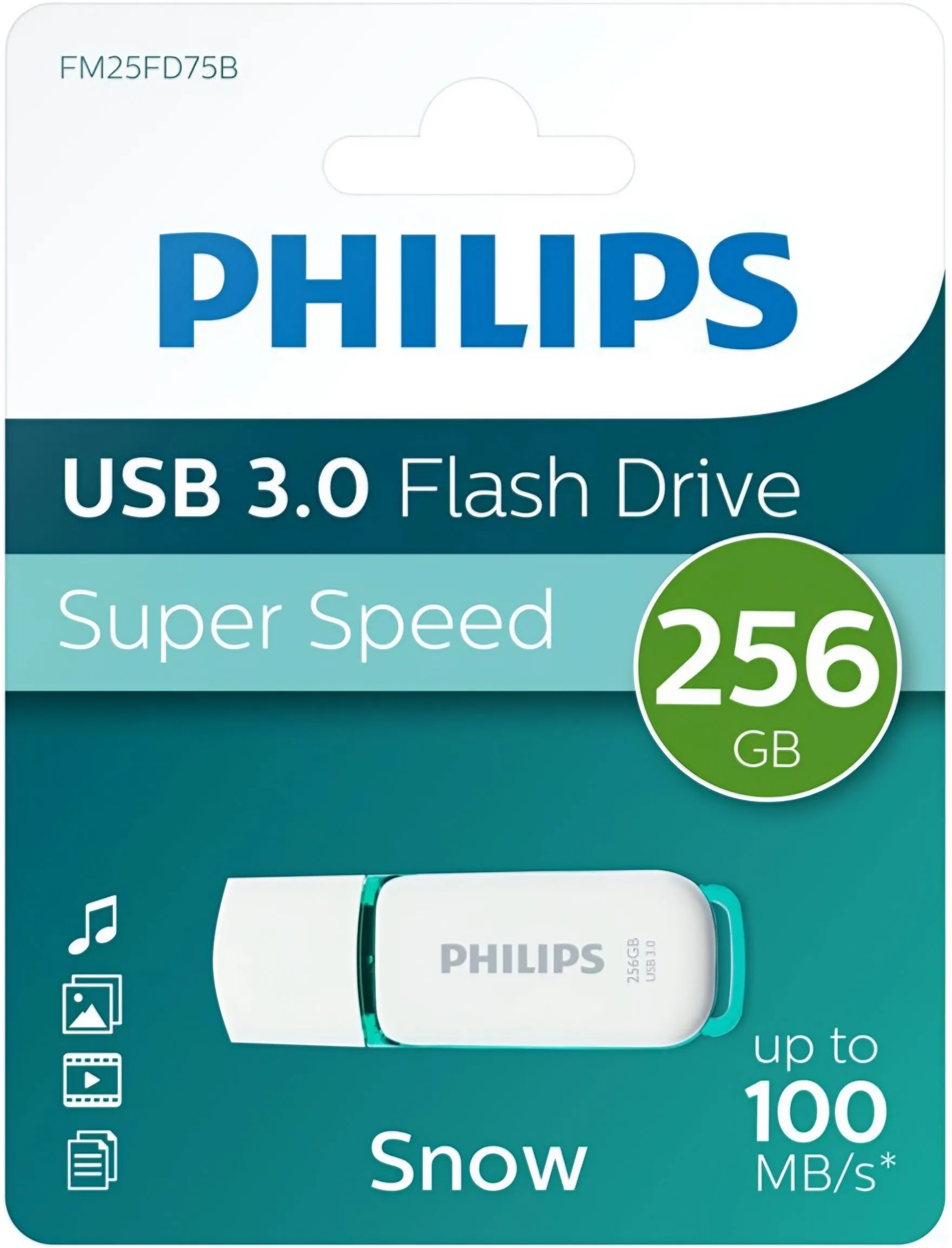 Memoria Esterna USB-A 3.0 Philips Snow Edition, 256Gb PHMMD256GBS200U3 - immagine 1