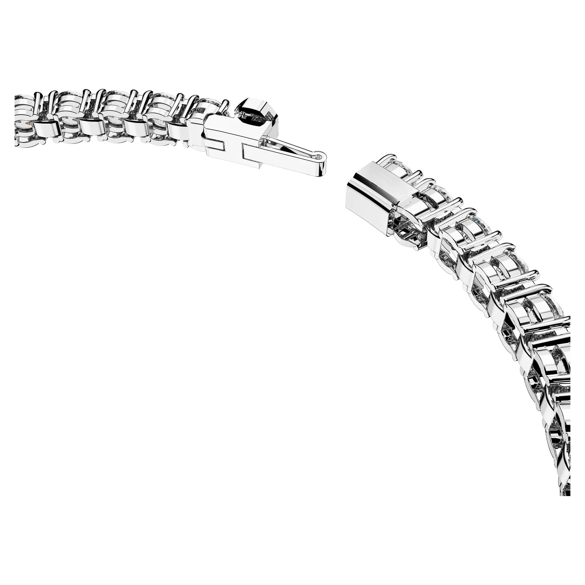 Swarovski Braccialetto Matrix Tennis, Taglio Round, Bianco, Placcato rodio - immagine 3