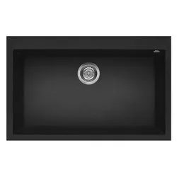 Lavello 1 vasca (79x50cm) QUADRA 130 Nero Opaco LGQ13040 - immagine 1
