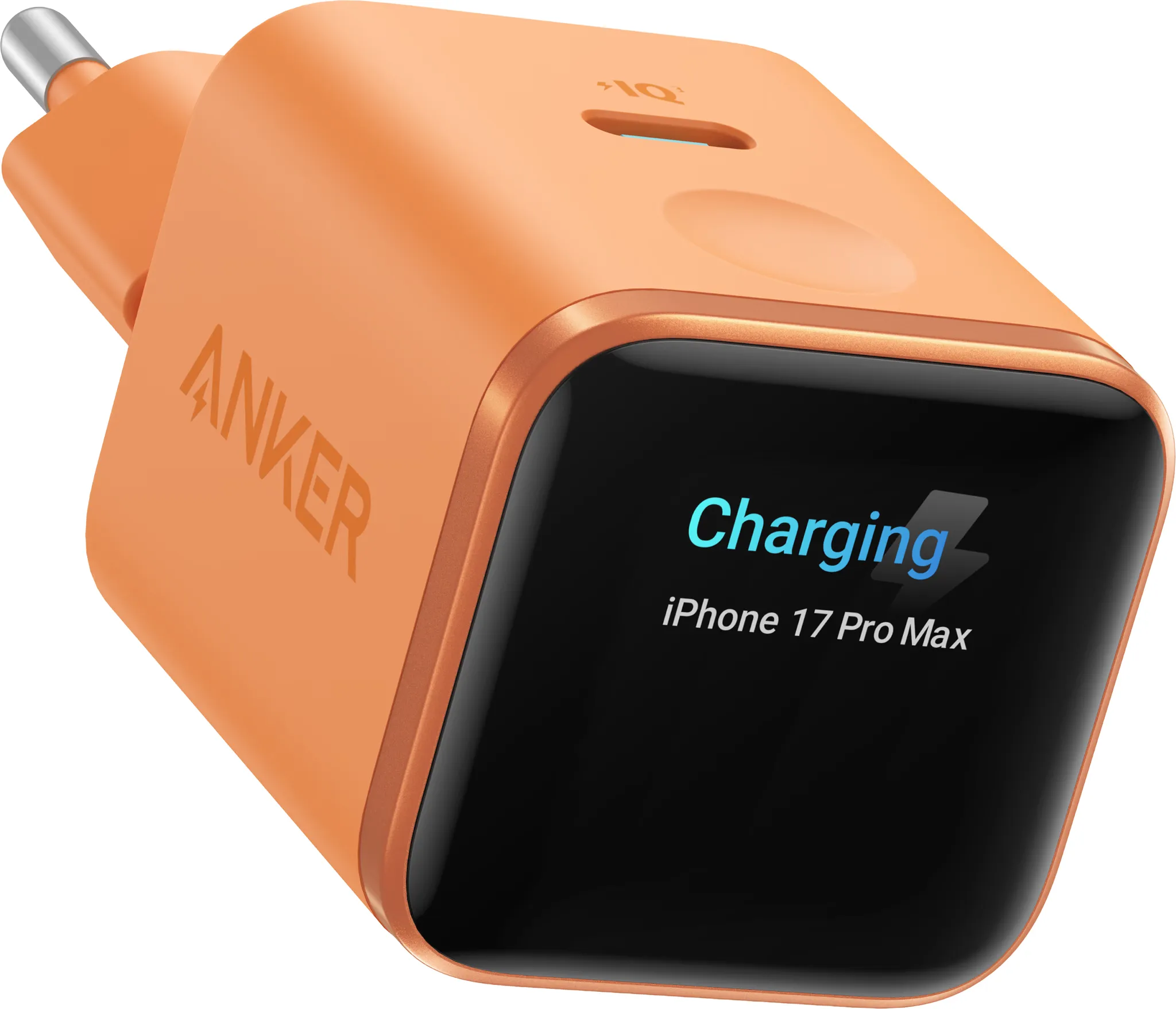 Caricatore da Rete Anker Nano Display, 45W, 3A, 1 x USB-C, Arancione A121DGO1 - immagine 1
