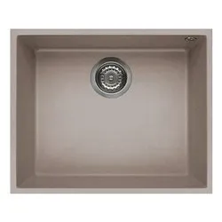 Lavello 1 vasca (54x44cm) QUADRA 105 SOTTOTOP Tortora Opaco LGQ10543BSO - immagine 1