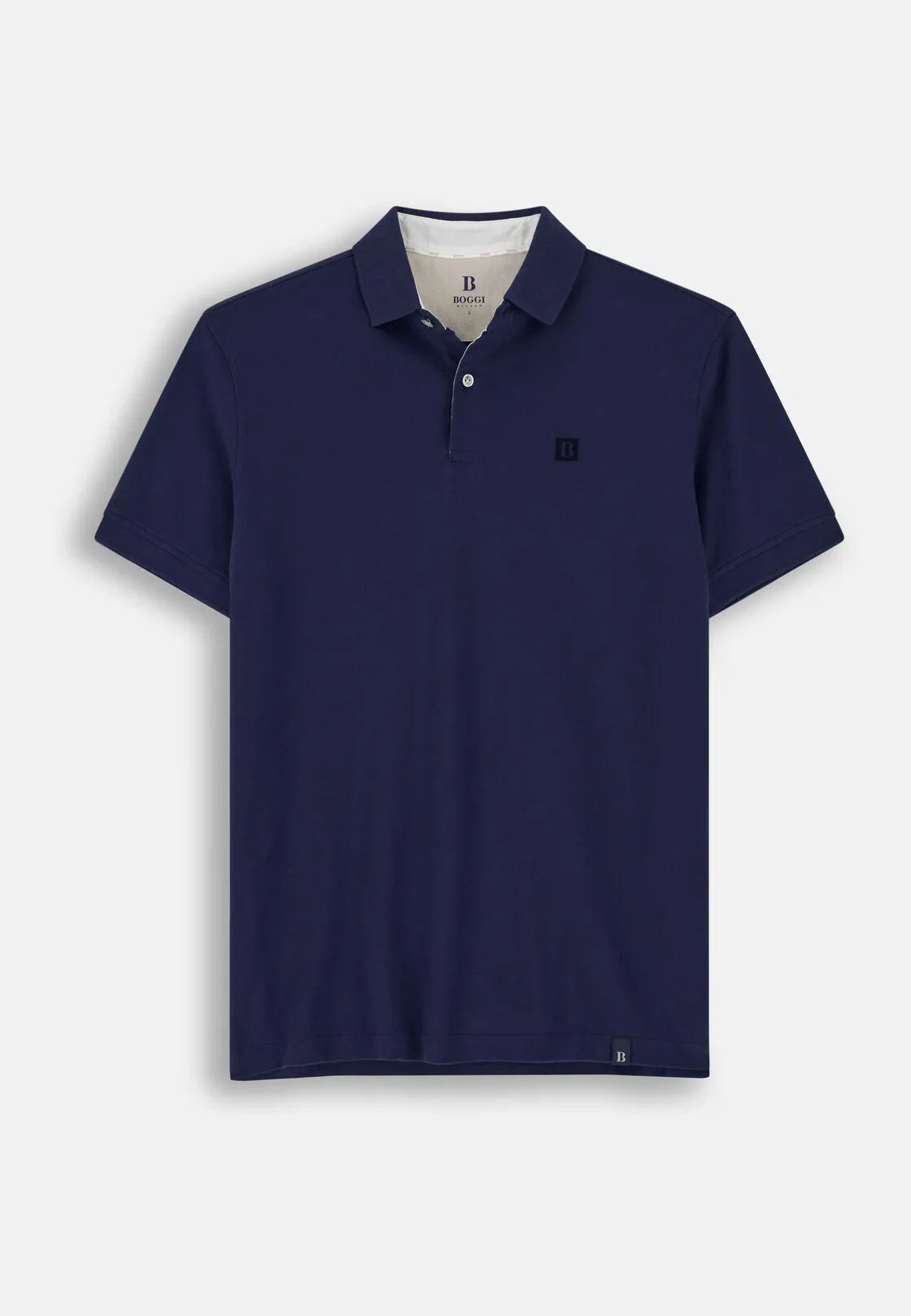 Boggi, Polo In Pique Di Cotone Regular Fit, Donna, Navy, Taglia: XXL - immagine 5