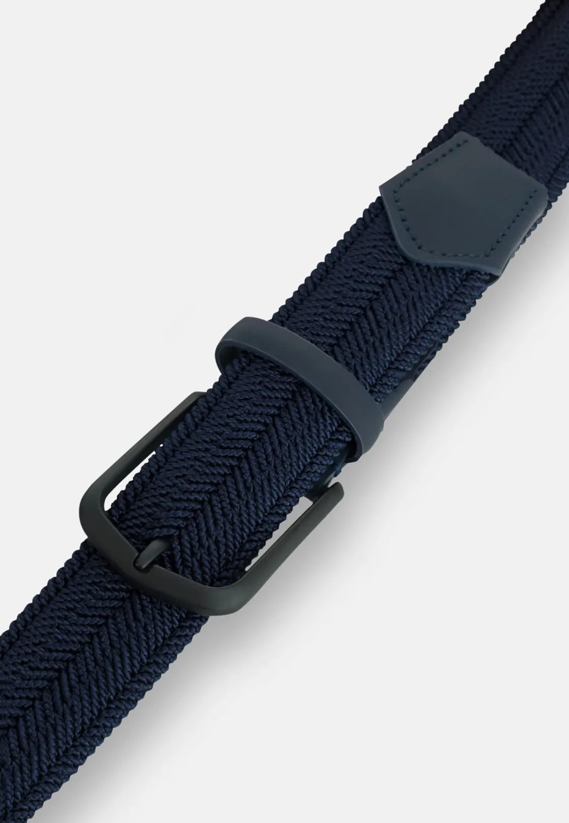 Boggi, Cintura Intrecciata Elasticizzata In Misto Viscosa, Uomo, Navy, Taglia: 105 - immagine 3