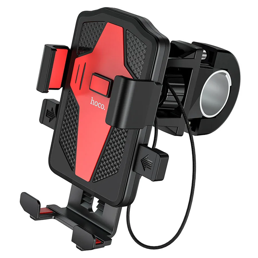 Supporto Bicicletta Motocicletta HOCO CA73, 4.5 pollici - 7 pollici, Nero Rosso - immagine 1
